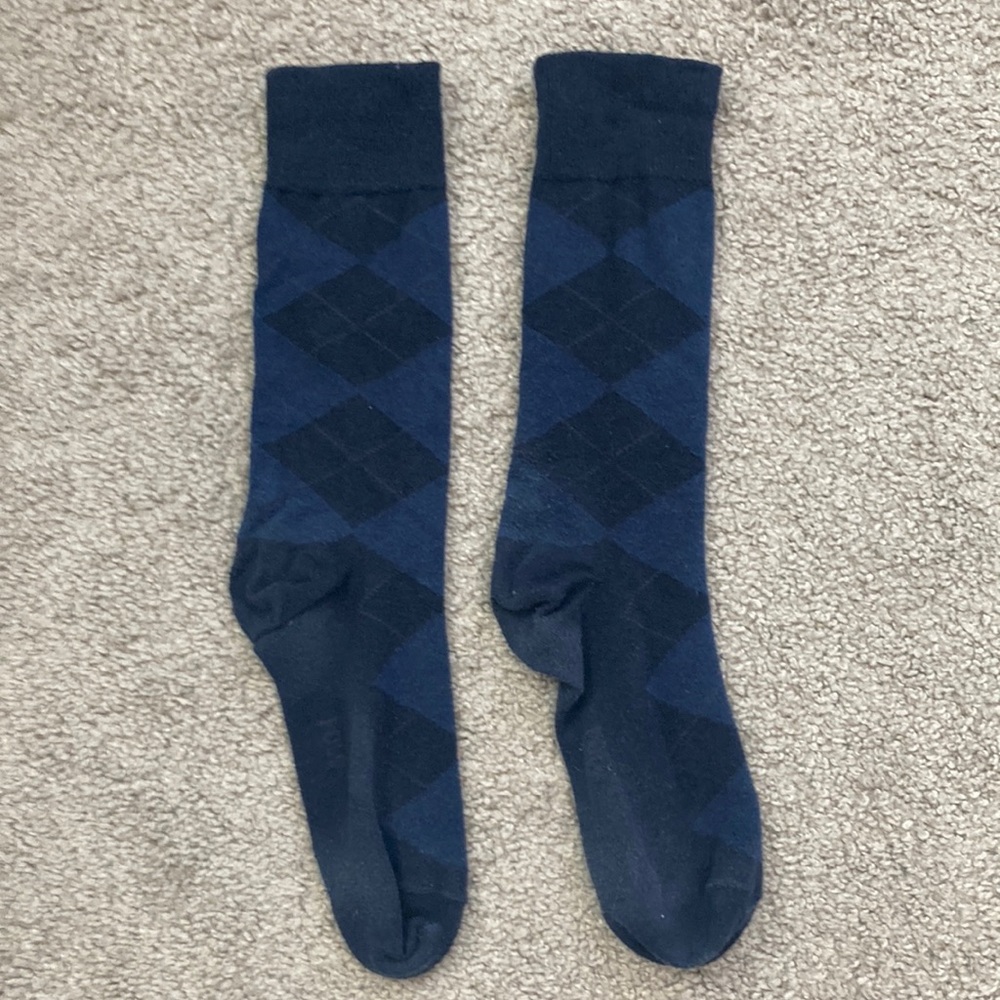 Polo Ralph Lauren Dress Socks, One Size, Navy Blue Black and Gray